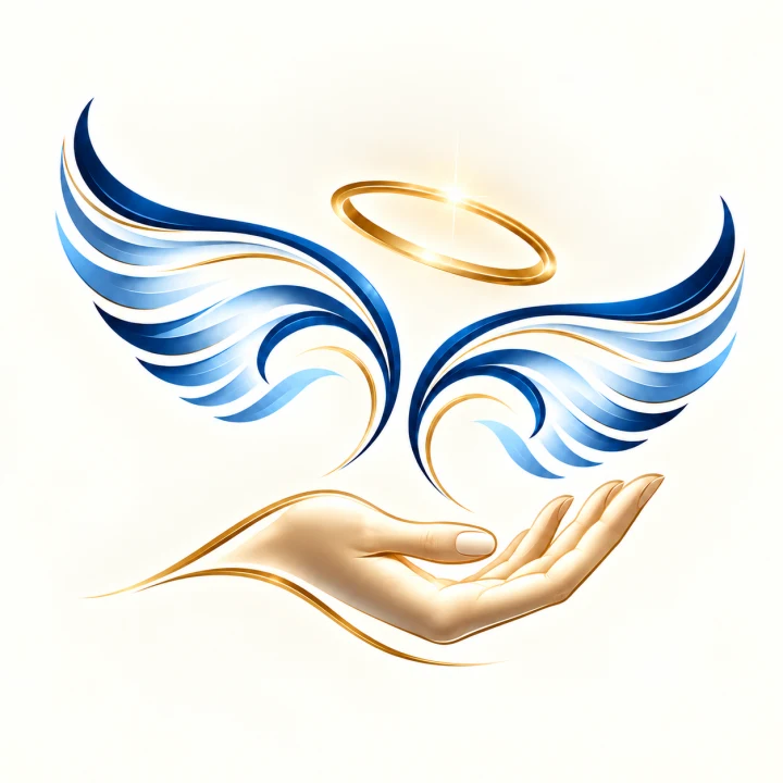 Angel Touch Therapy wing and golden hand logo